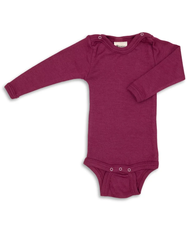 Body i 70/30 ekologisk merinoull/silke - Orchidé