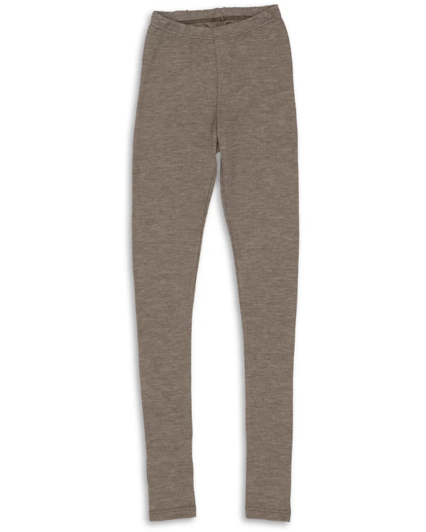 Leggings i 70/30 ekologisk merinoull/silke - Valnöt