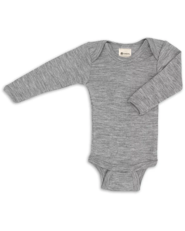 Body i 70/30 ekologisk merinoull/silke - Ljusgrå