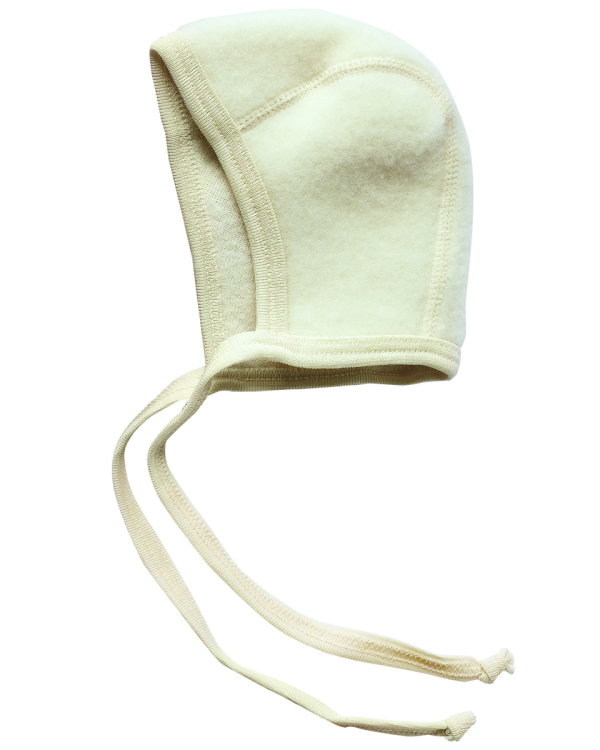 Babymössa ekologisk ullfleece - 100% merinoull - Naturvit