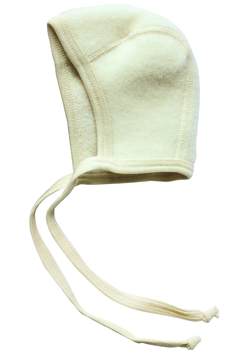 Babymössa ekologisk ullfleece - 100% merinoull - Naturvit