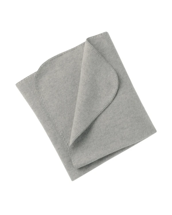 Ullfleecefilt - 100 % ekologisk merinoull - Ljusgrå