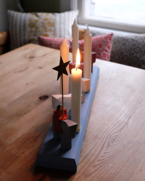 Förbeställning - Staffansljusstake / Adventljusstake - Hantverk från Delsbo