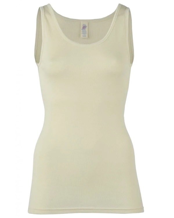 Linne i 70/30 ekologisk merinoull/silke - Naturvit