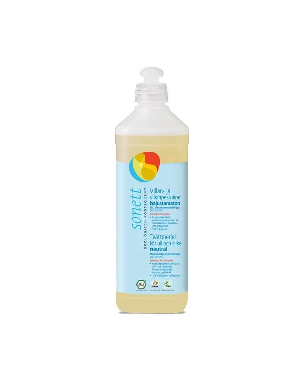 Ekologiskt tvättmedel för ull och silke - Neutral - Sonett 1 liter