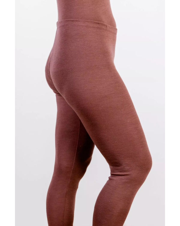 Alternativ vy av Leggings i 70/30 ekologisk merinoull/silke - Koppar