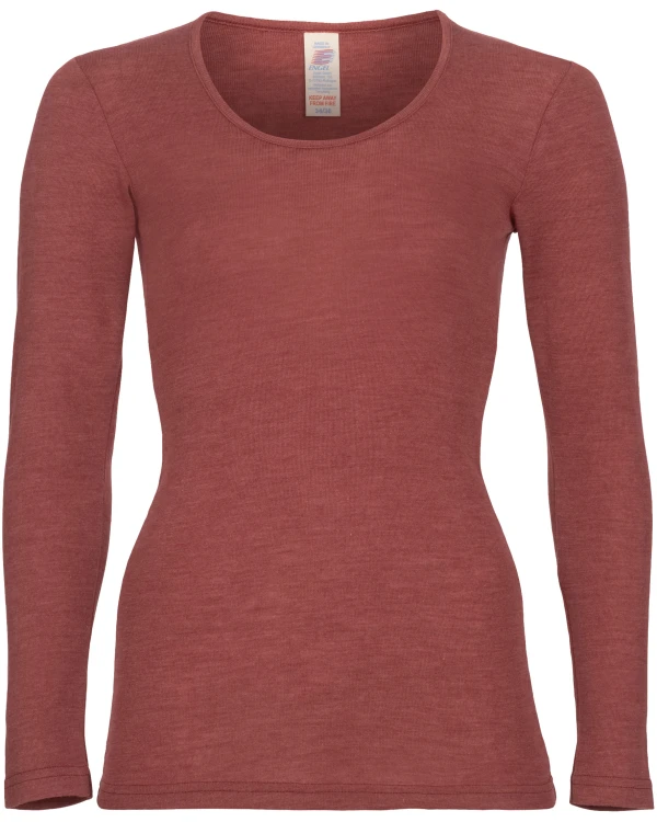 Tröja i 70/30 ekologisk merinoull/silke - Koppar