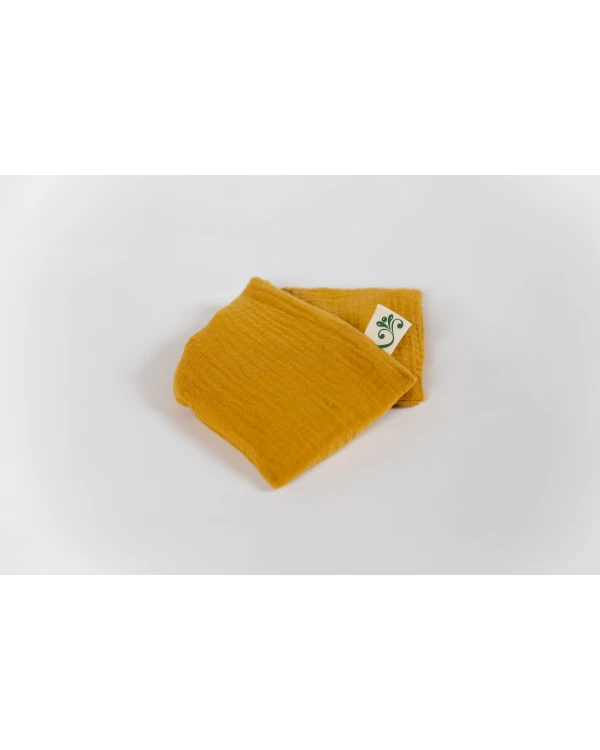 Ekologisk ögonpåse - Bomullsmuslin - Solgul