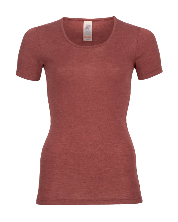 T-shirt i 70/30 ekologisk merinoull/silke - Koppar