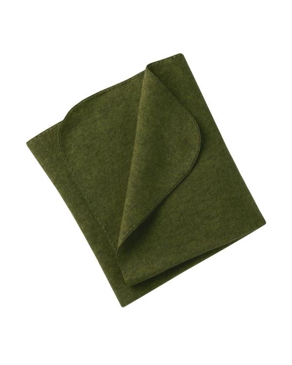 Ullfleecefilt - 100 % ekologisk merinoull - Olivmelerad