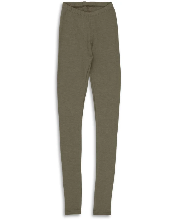 Leggings i 70/30 ekologisk merinoull/silke - Oliv