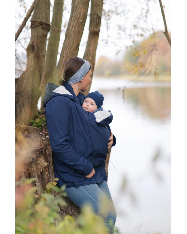 Allweather Babywearing Jacket Cosy Allrounder - Navy - Medium - Mamalila
