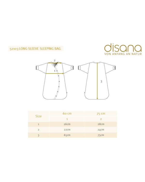 Alternativ vy av Stickad sovpåse i 100 % ekologisk merinoull – Natural - Disana