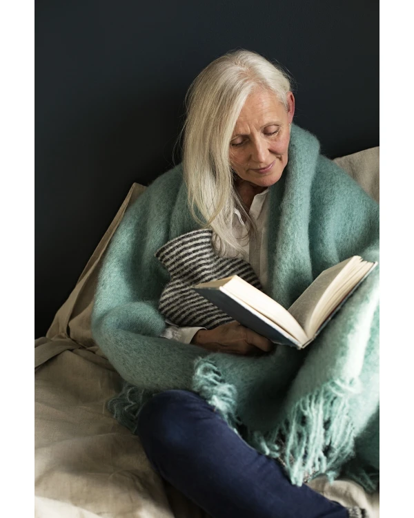 Varmvattenflaska 2 liter - Ullöverdrag - Lapuan Kankurit - Grå/Svart