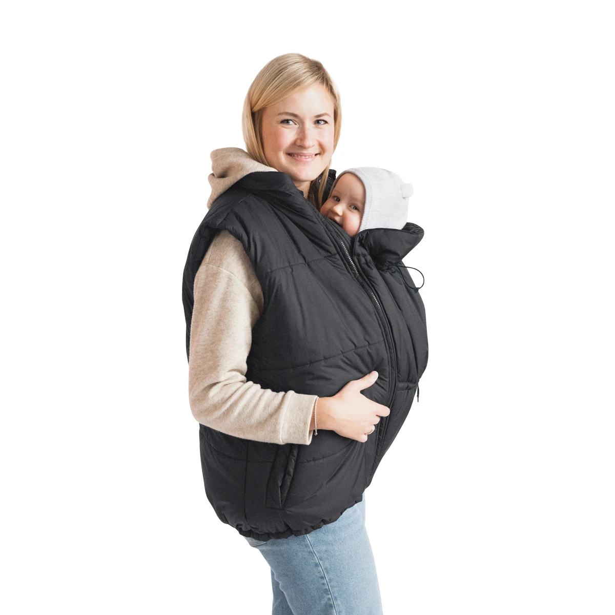Babywearing vest - Stockholm - Black - Unisex - Mamalila