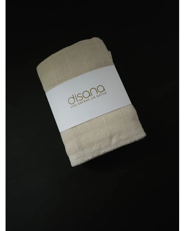 Muslin Tvättlappar i ekologisk bomull - 3-pack - Natur - Disana