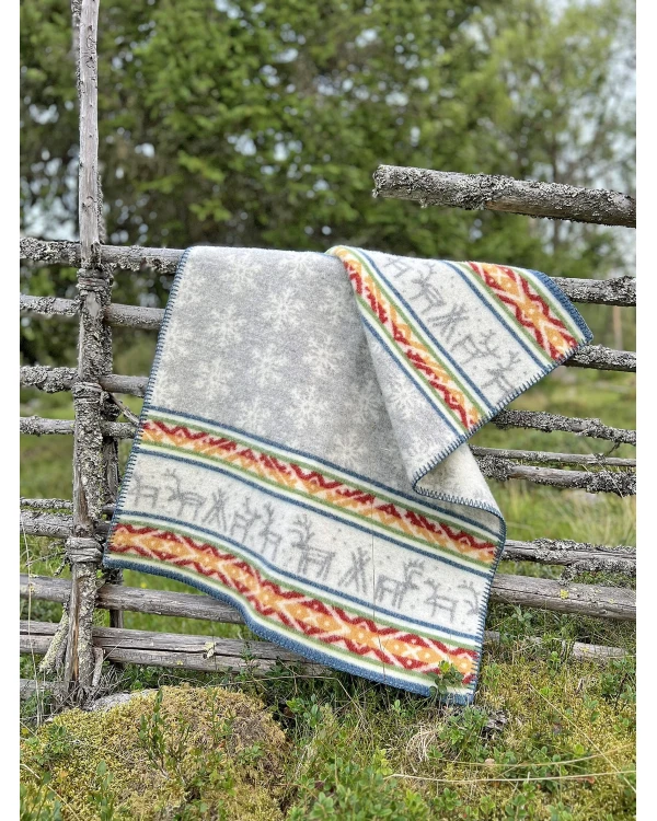 Barnfilt LAPONIA -100 % norsk ekologisk ull