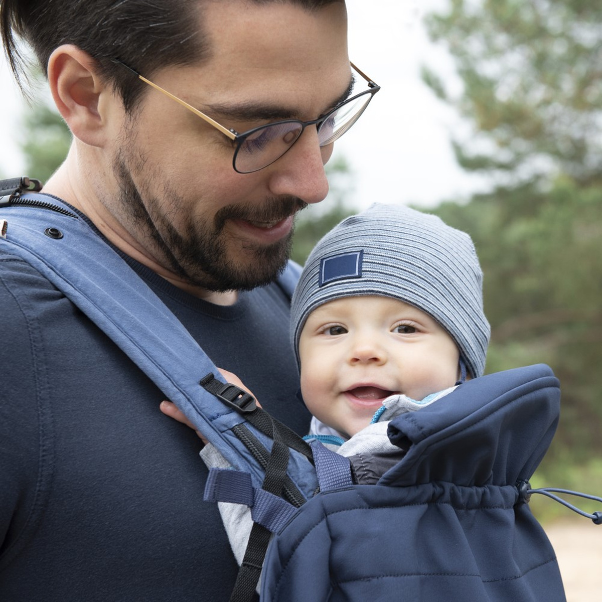 Softshell Babywearing Cover Allrounder - Regn/Vindskydd - Bild 4