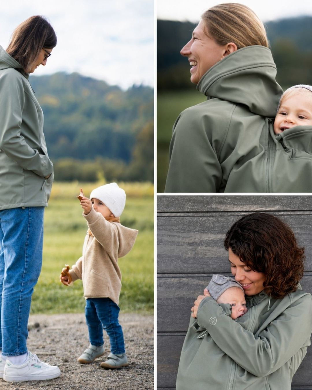 Mamalila - Softshell Babywearing Jacket Allrounder fit - Agave - Bild 3