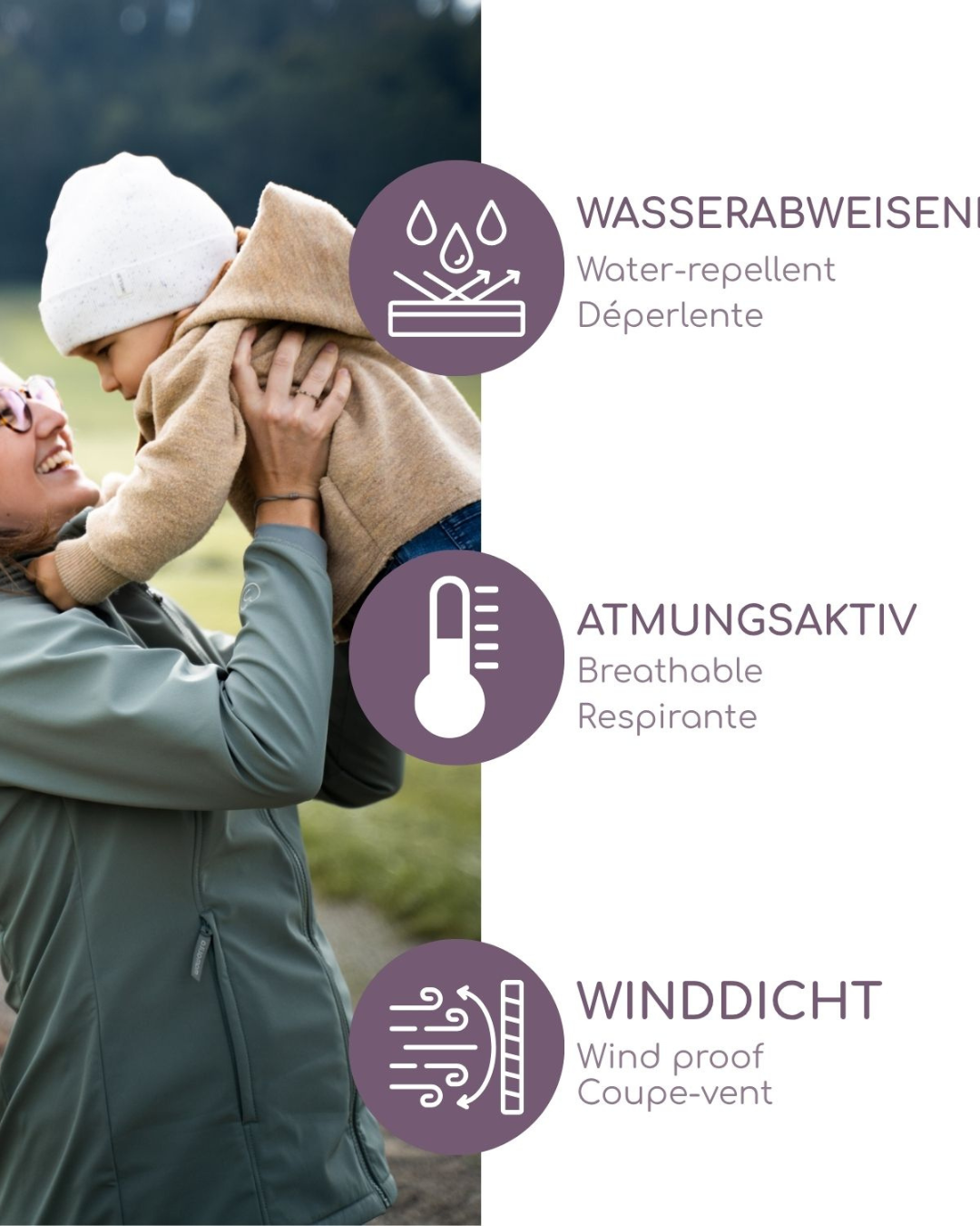 Mamalila - Softshell Babywearing Jacket Allrounder fit - Agave - Bild 5