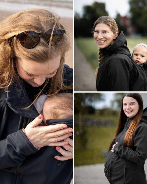 Alternativ vy av Mamalila - Softshell Babywearing Jacket Allrounder fit - Black