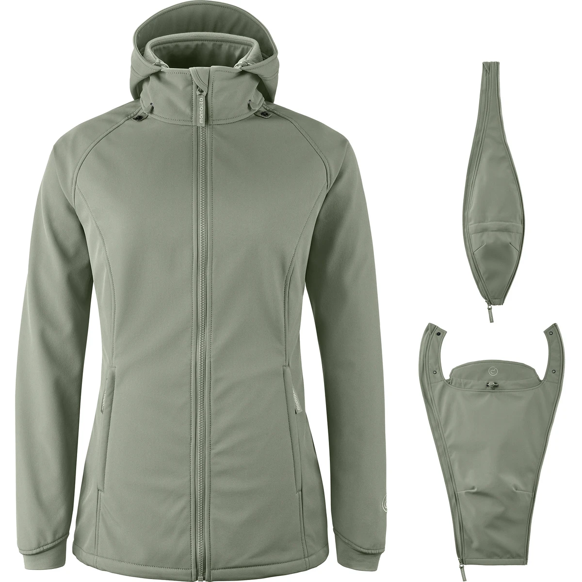 Mamalila - Softshell Babywearing Jacket Allrounder fit - Agave