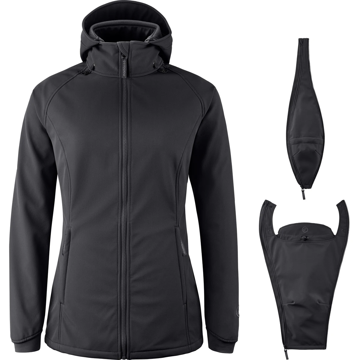 Mamalila - Softshell Babywearing Jacket Allrounder fit - Black