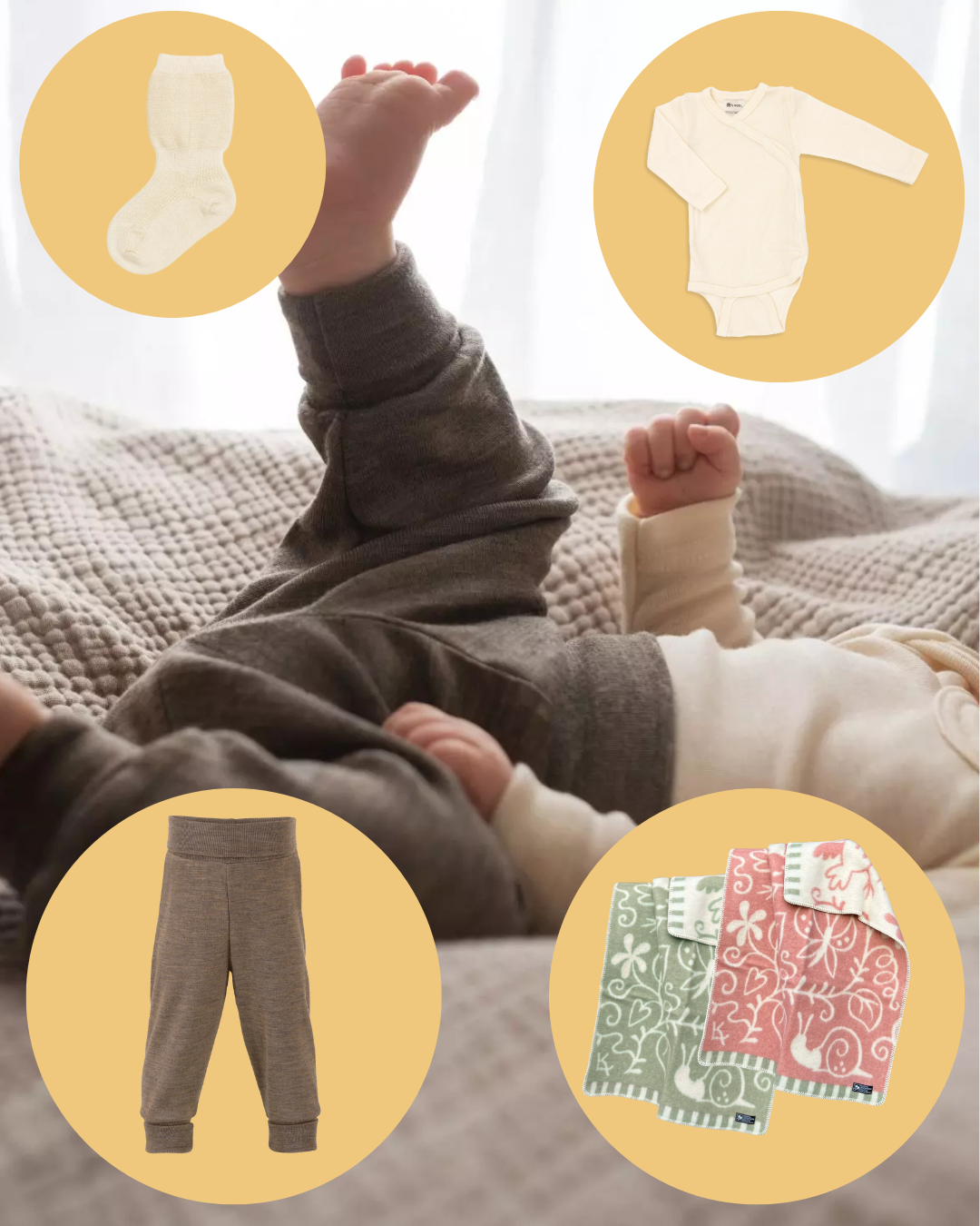 Baby-startpaket – Mellanpaketet – Ull & Mys - 4 artiklar