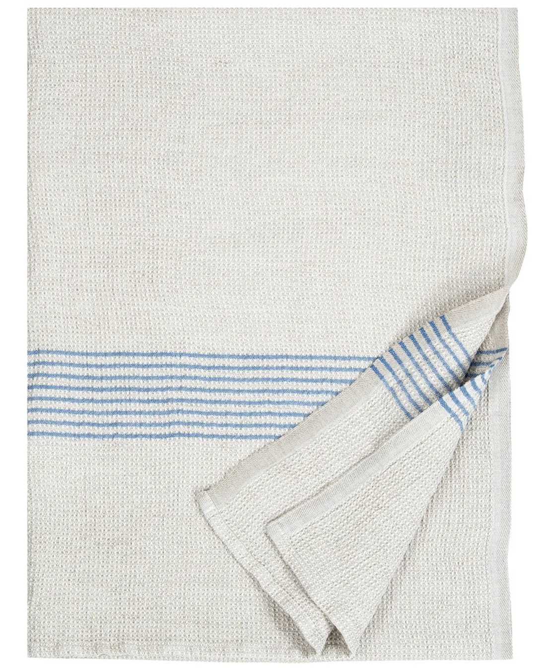 Badhandduk i 100 % lin – 85 × 180 cm – PURO – linne & blå – Lapuan Kankurit