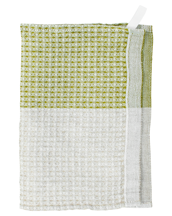 Disktrasa/Handduk i tencel, lin & bomull – 25 × 32 cm – EEVA – linne & oliv – Lapuan Kankurit