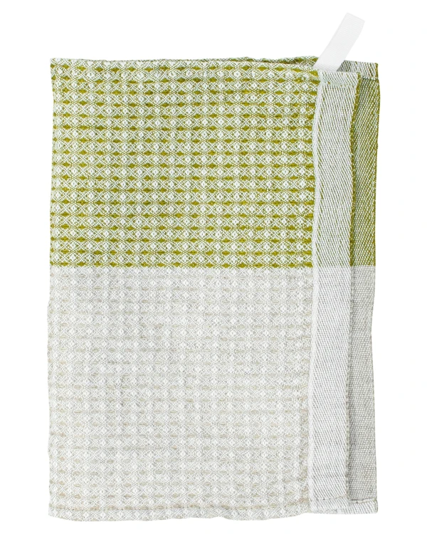Disktrasa/Handduk i tencel, lin & bomull – 25 × 32 cm – EEVA – linne & oliv – Lapuan Kankurit