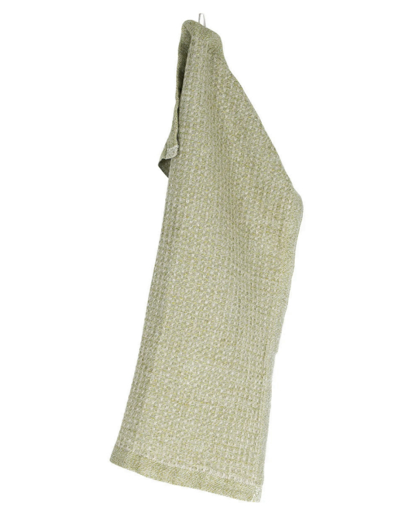 Linnehandduk i 100 % lin – 46 × 60 cm – LUOTO – linne/oliv – Lapuan Kankurit