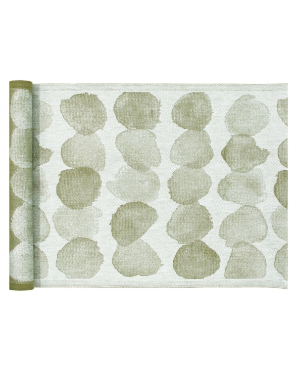 Bastulavduk 46 x 150 cm - SADE - Vit & oliv - Lapuan Kankurit
