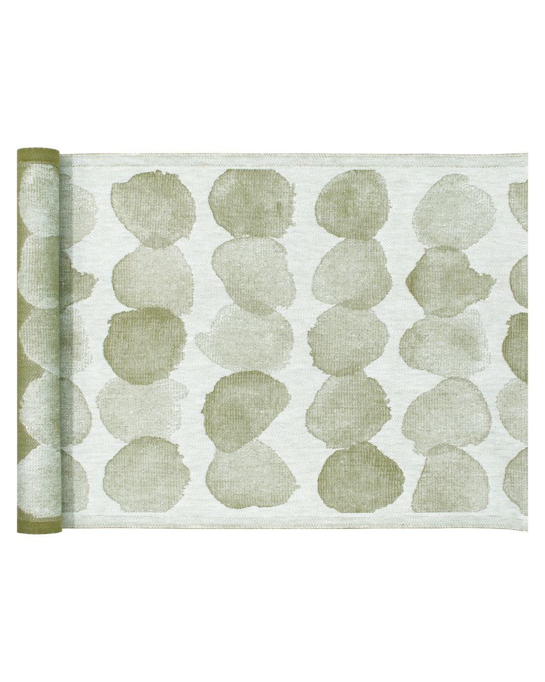 Bastulavduk 46 x 150 cm - SADE - Vit & oliv - Lapuan Kankurit