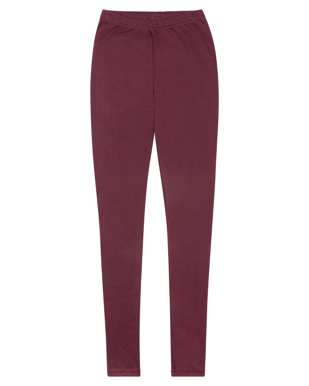 Leggings i 70/30 ekologisk merinoull/silke - Bordeaux